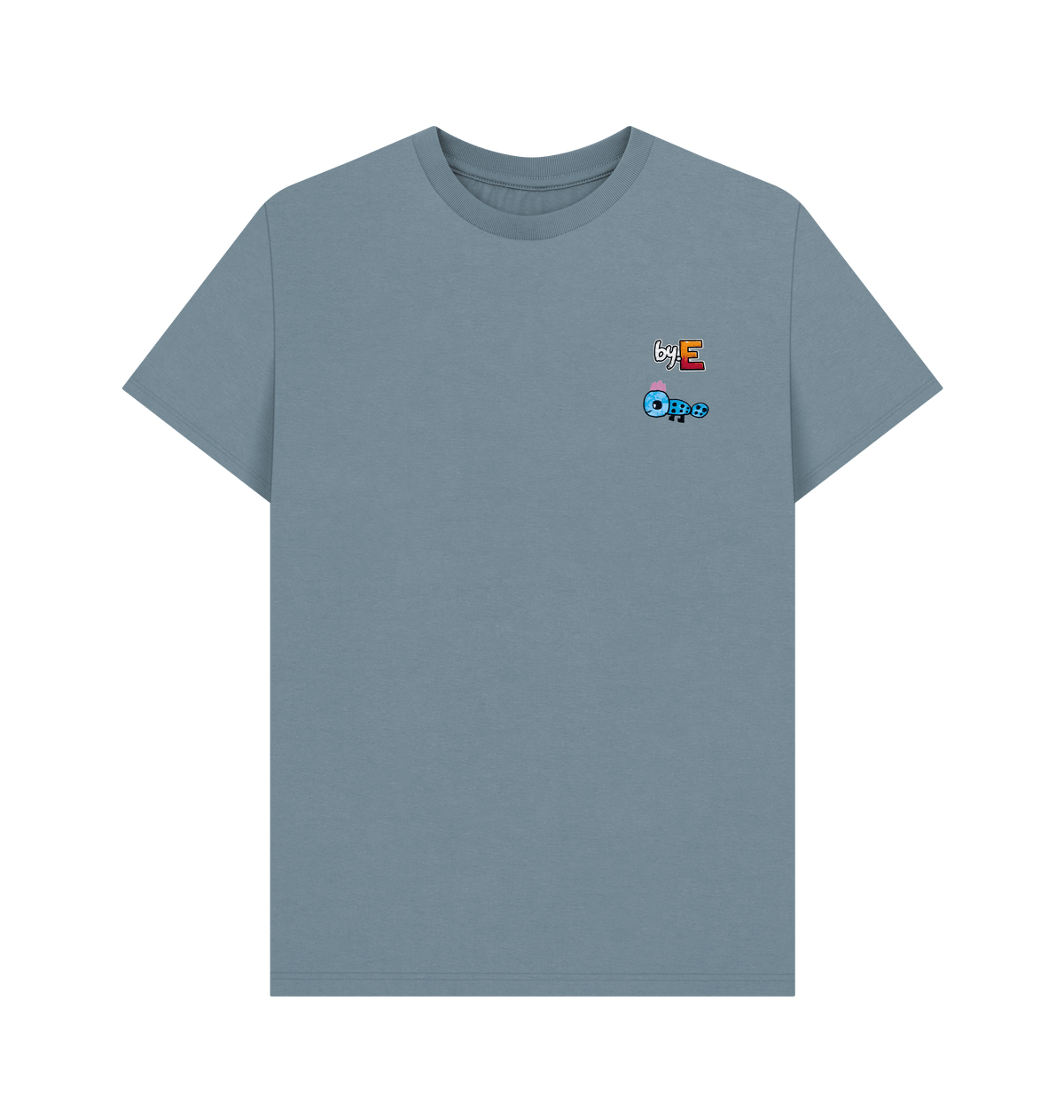 Stone Blue Printed T-shirt Front