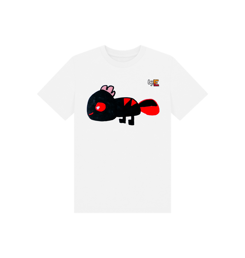 White Printed Kids T-Shirt Front