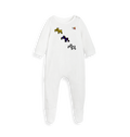 White Printed baby grow Front