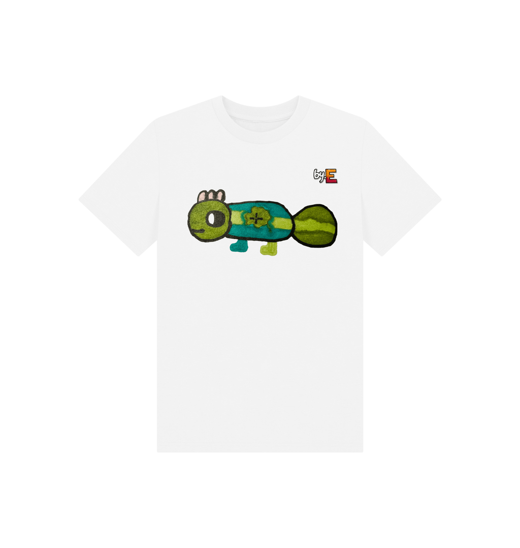 White Printed Kids T-Shirt Front