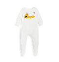 White Printed baby grow Front