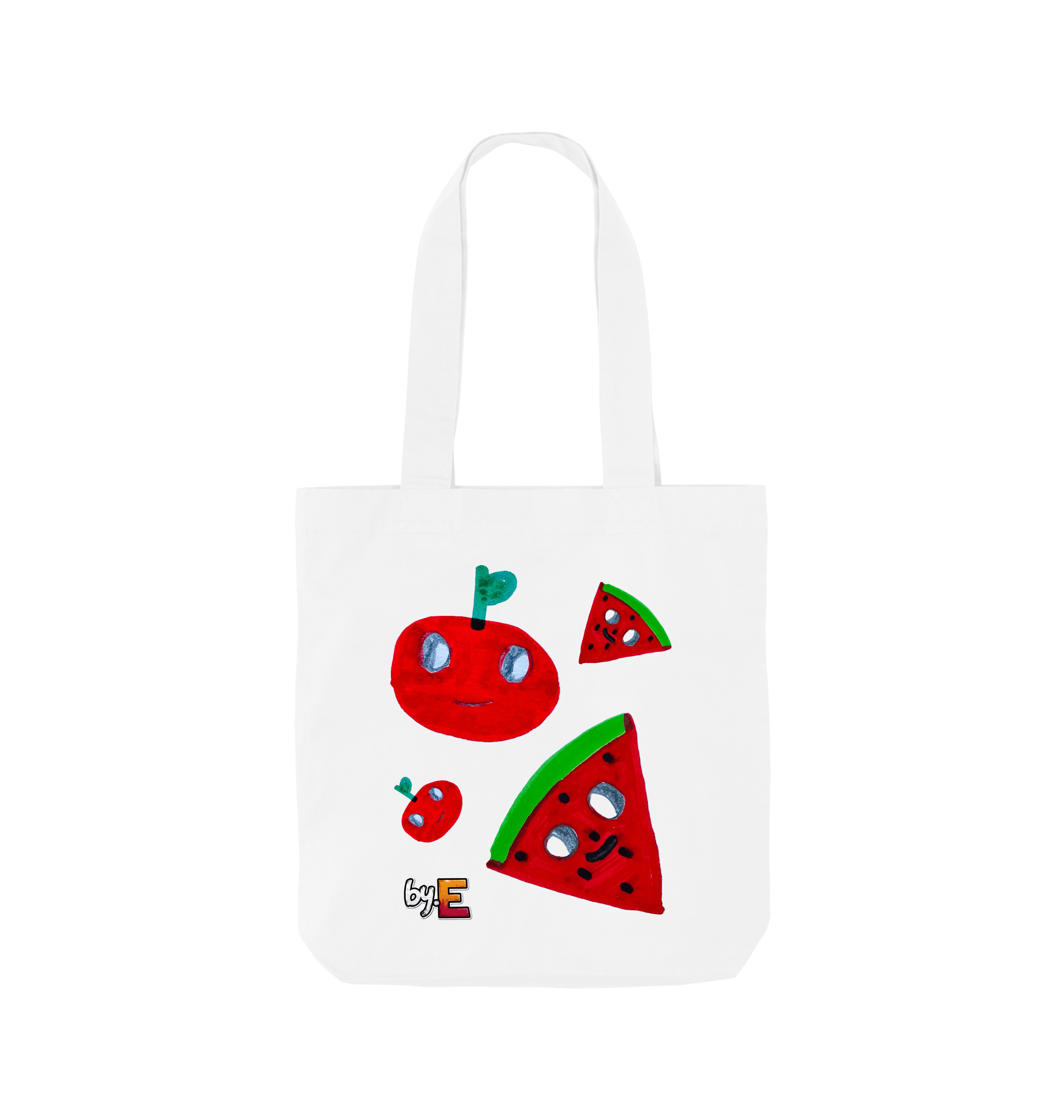 White Printed Bag Front