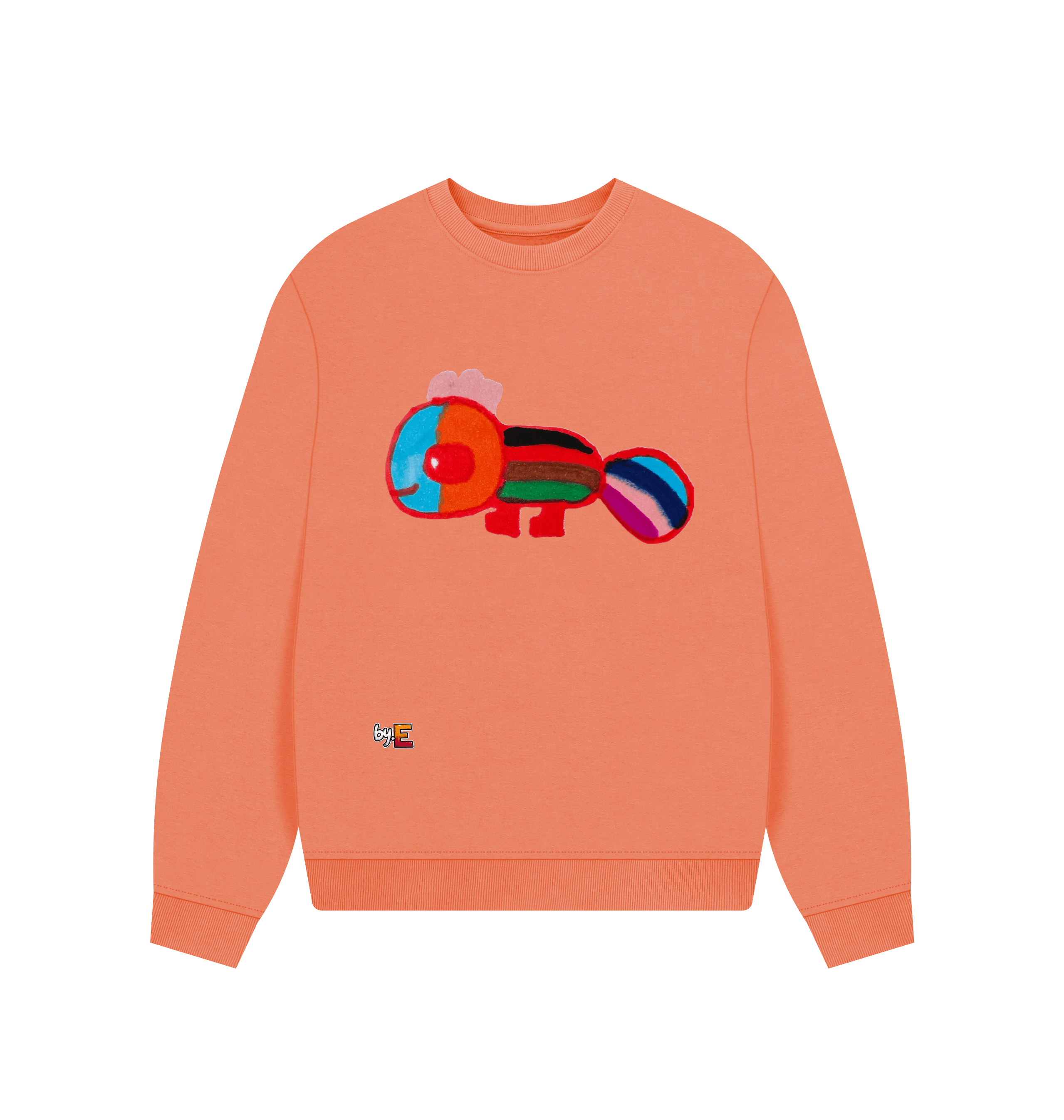 Apricot Printed Sweater Front