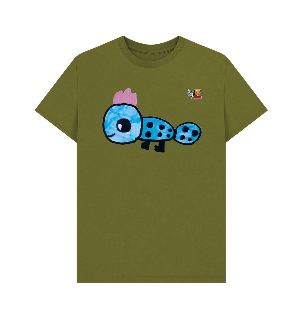 Moss Green Printed T-shirt Front