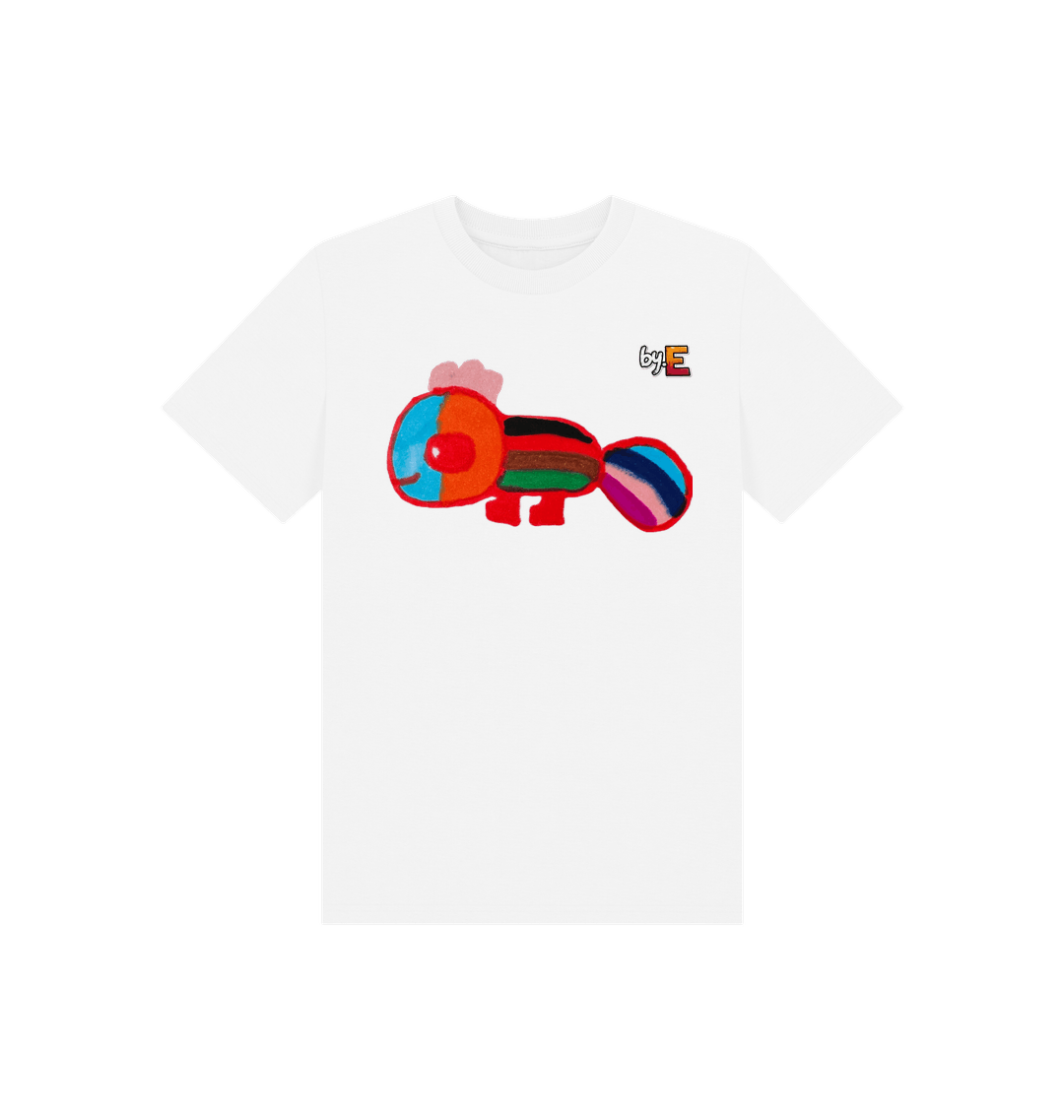 White Printed Kids T-Shirt Front