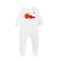 White Printed baby grow Front