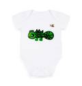 White Printed baby grow Front