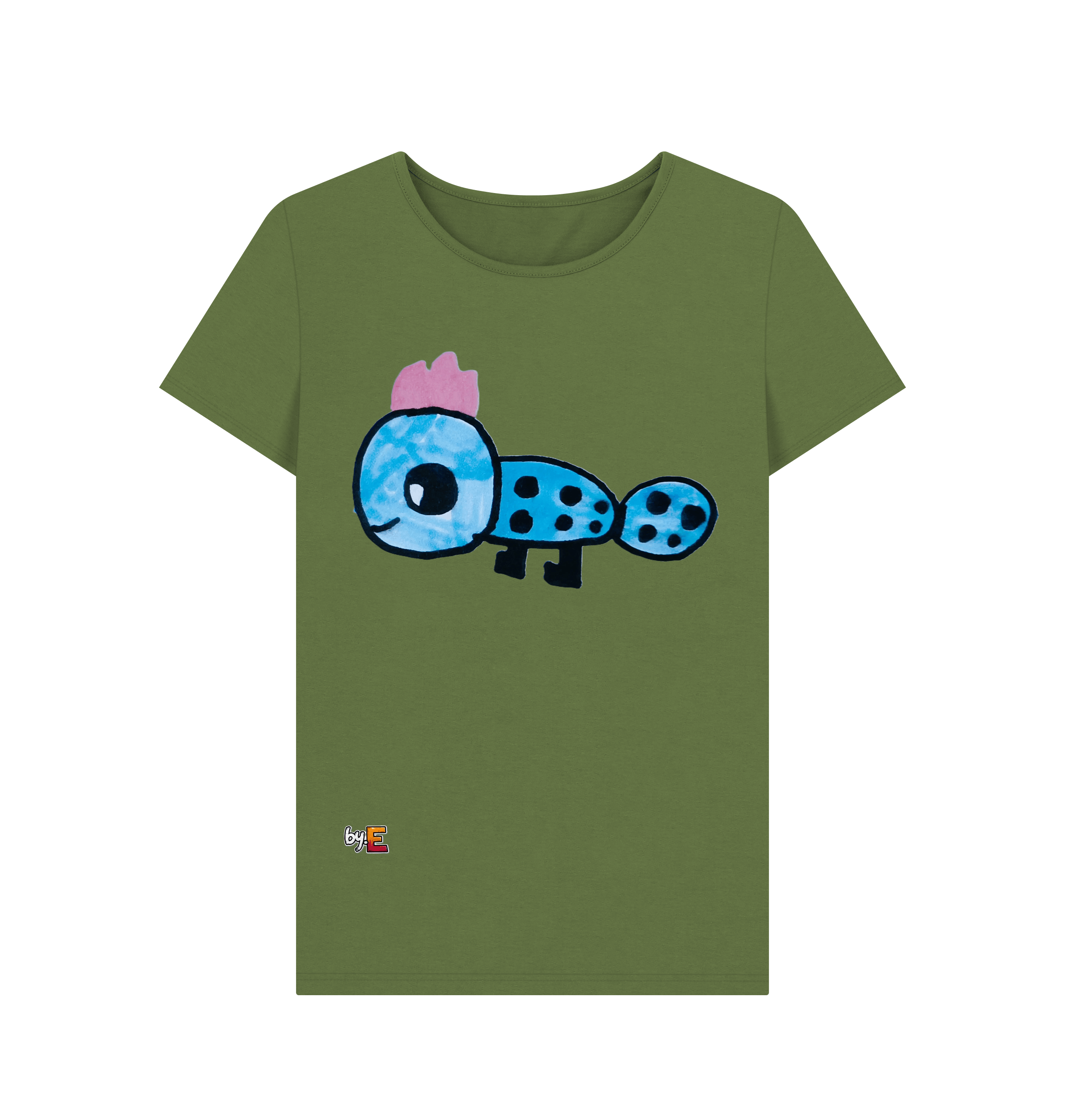 Khaki Printed T-shirt Front