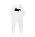 White Printed baby grow Front