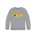 Athletic Grey Printed Kids Jumper Front