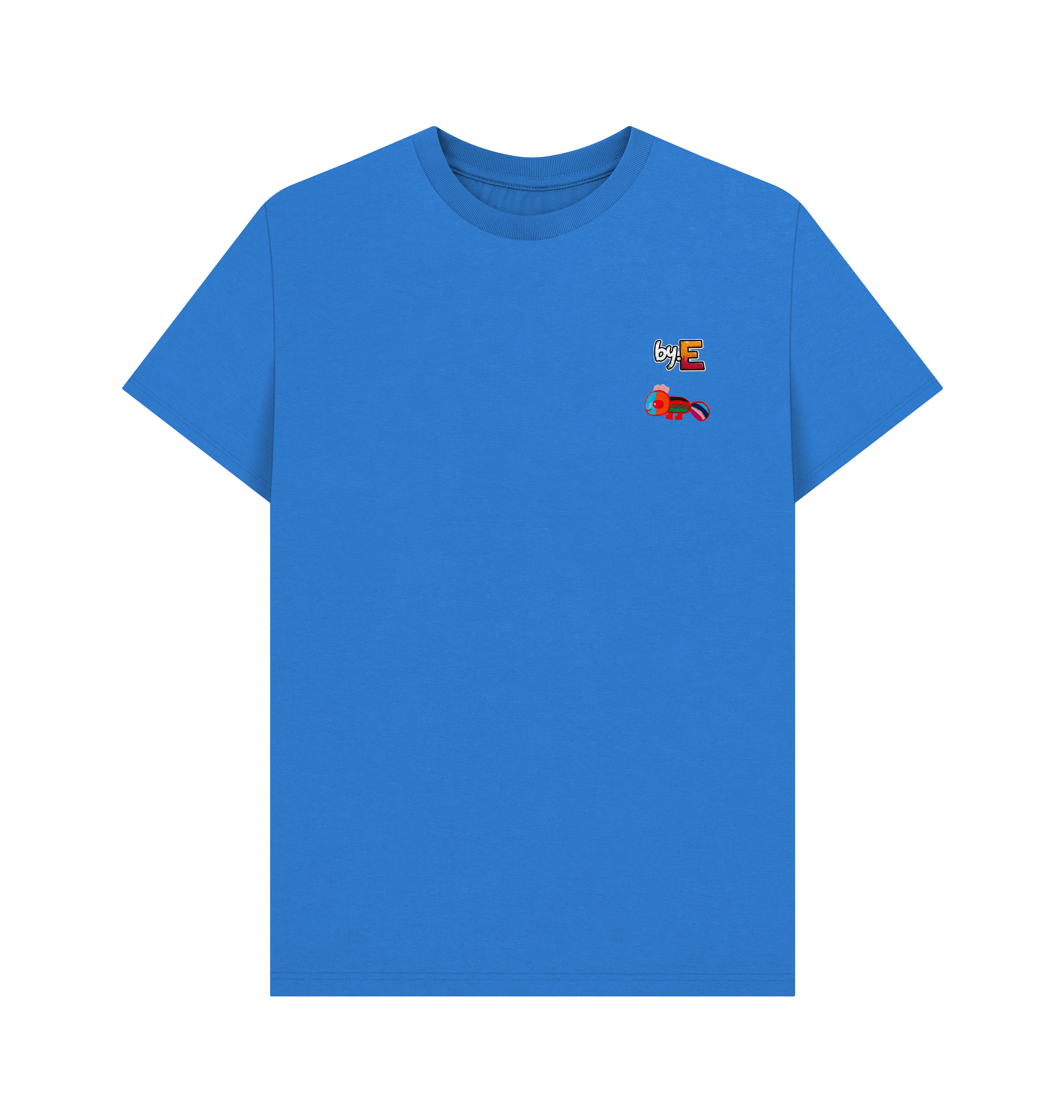 Bright Blue Printed T-shirt Front