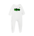 White Printed baby grow Front