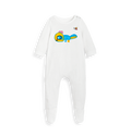 White Printed baby grow Front