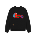 Black Printed Sweater Front