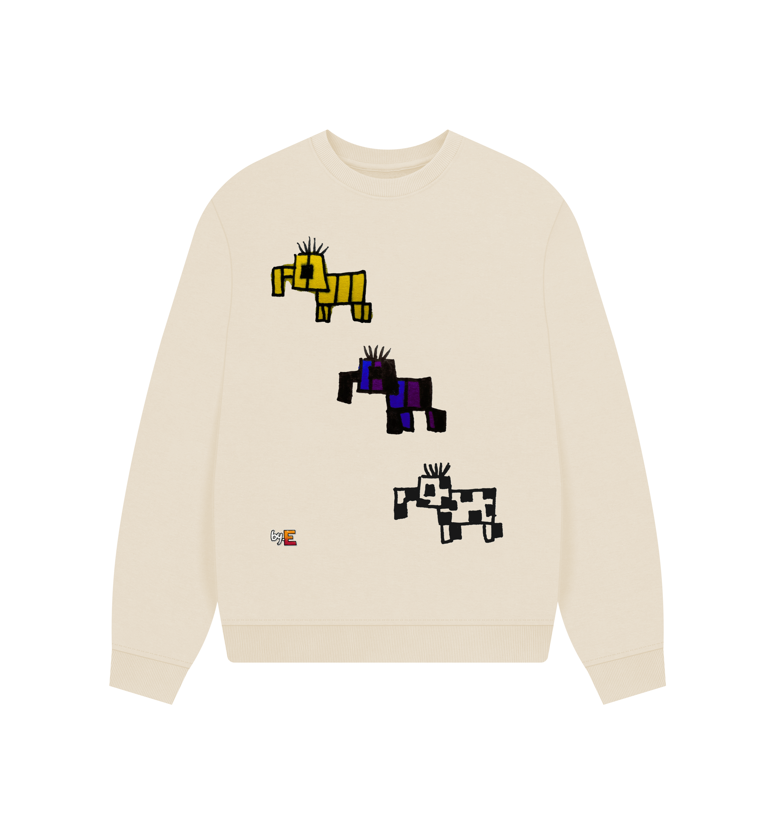 Oat Printed Sweater Front