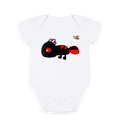 White Printed baby grow Front