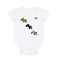 White Printed baby grow Front