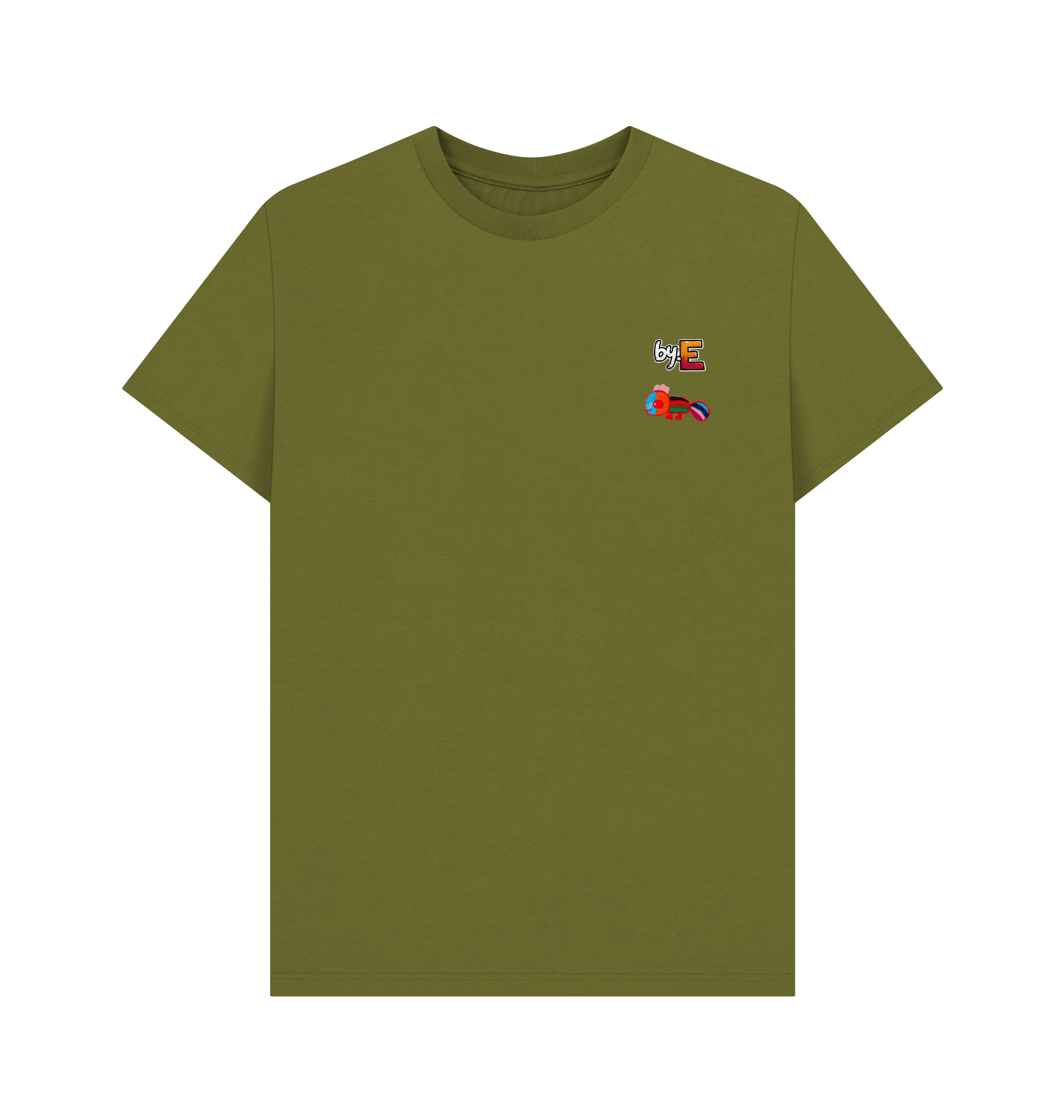 Moss Green Printed T-shirt Front