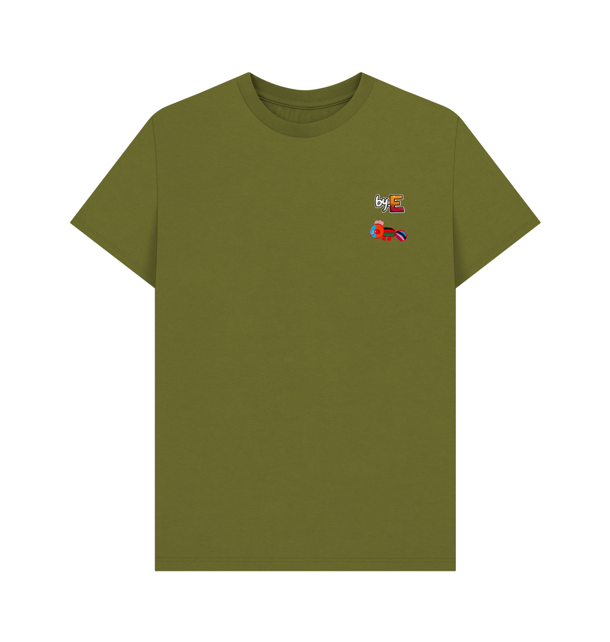 Moss Green Printed T-shirt Front
