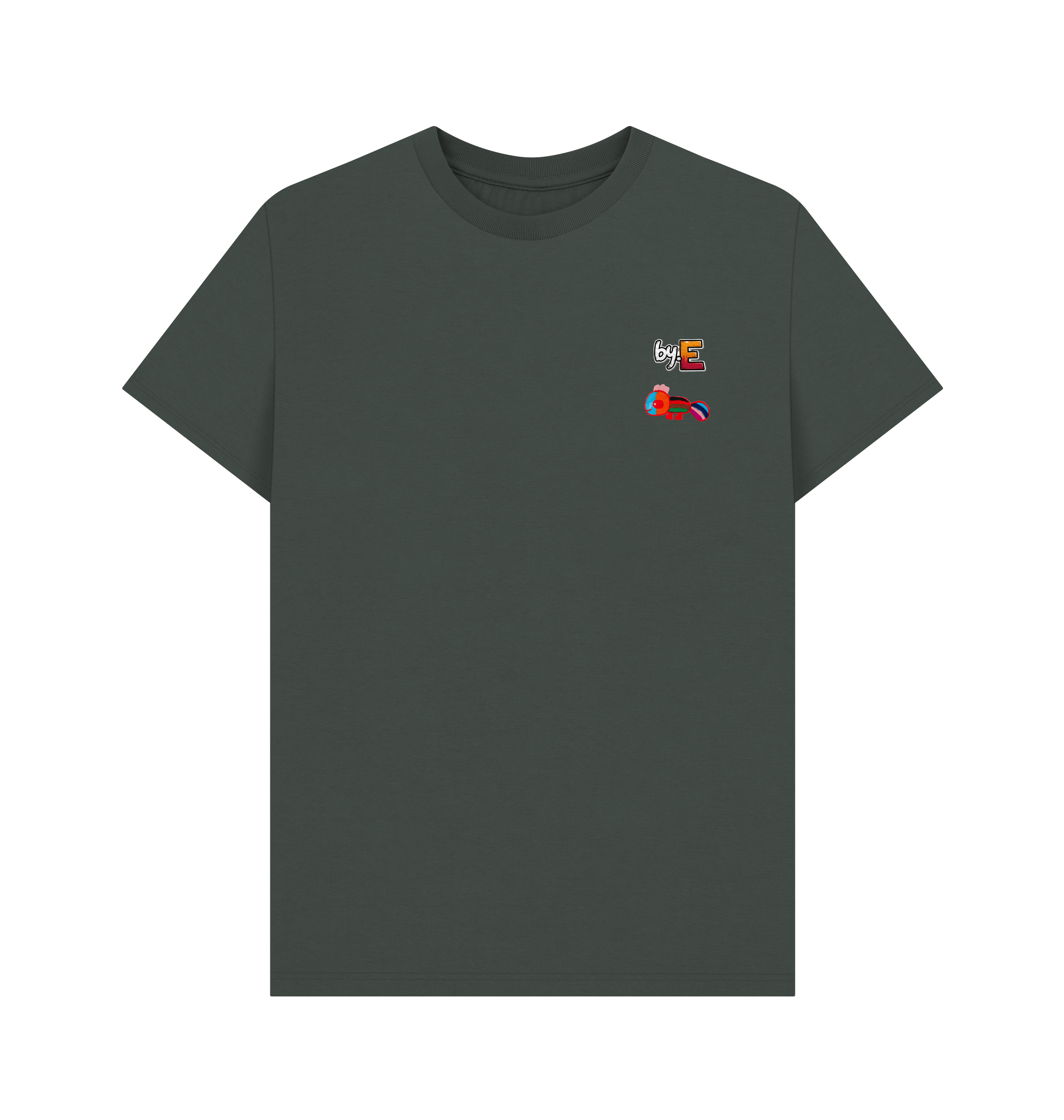 Dark Grey Printed T-shirt Front