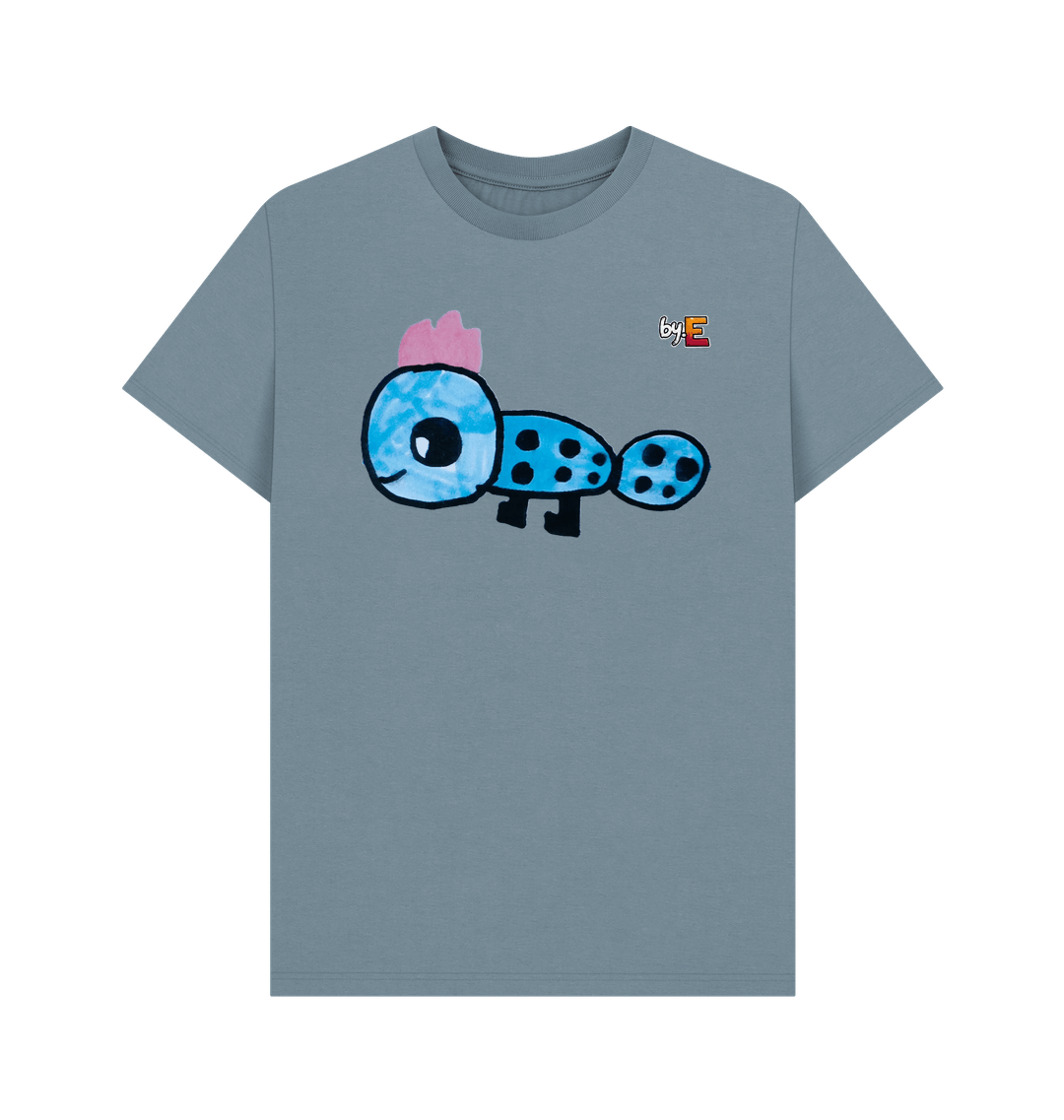 Stone Blue Printed T-shirt Front