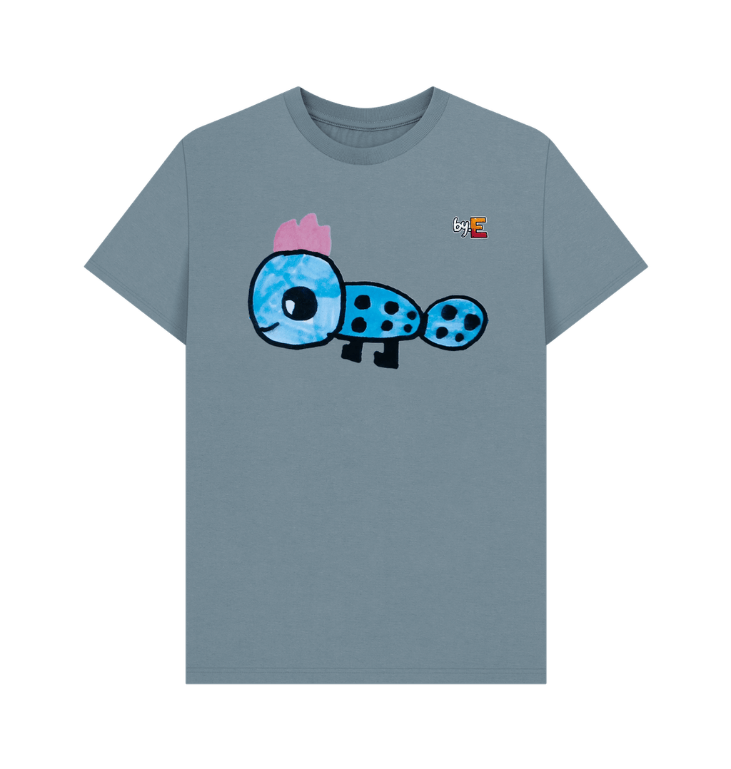 Stone Blue Printed T-shirt Front