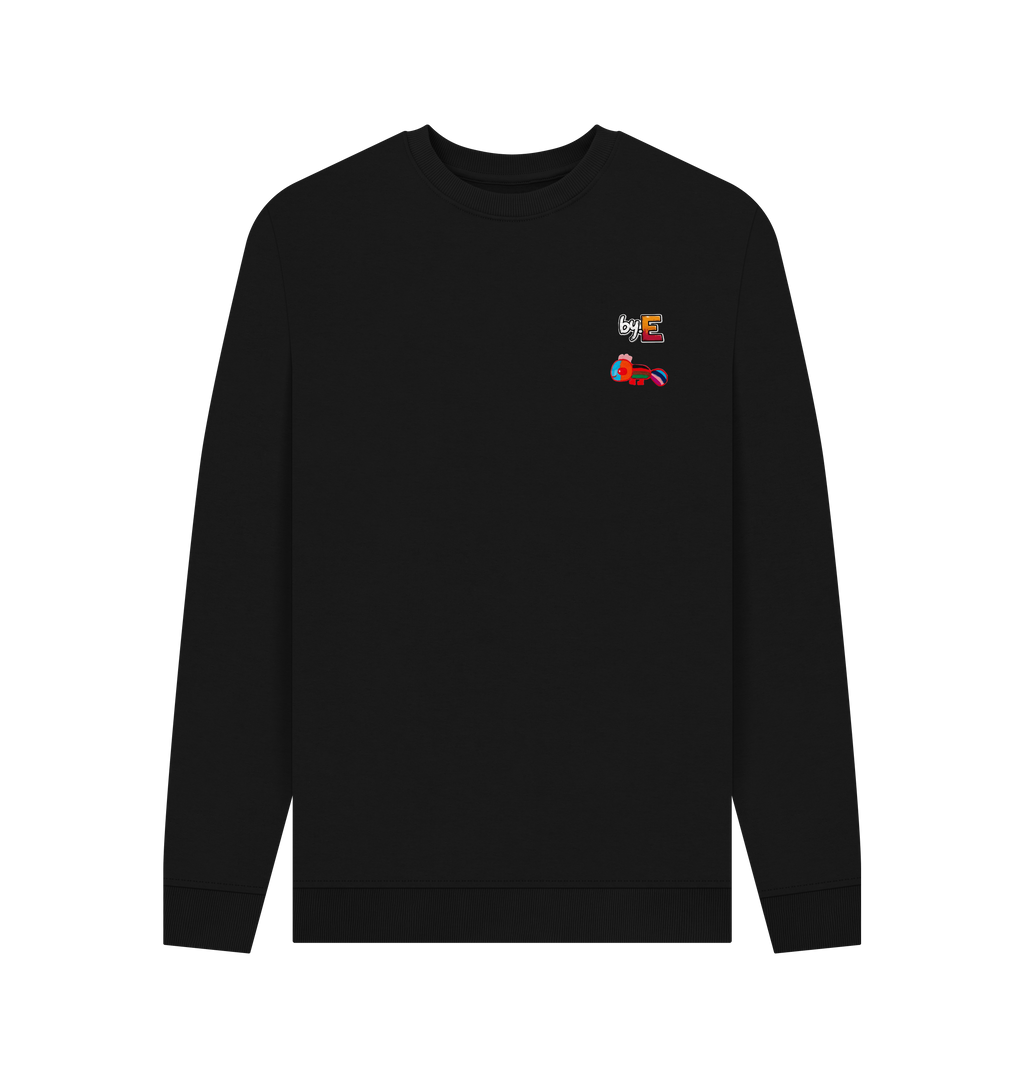 Black Printed Sweater Front