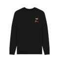 Black Printed Sweater Front