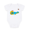 White Printed baby grow Front