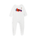 White Printed baby grow Front