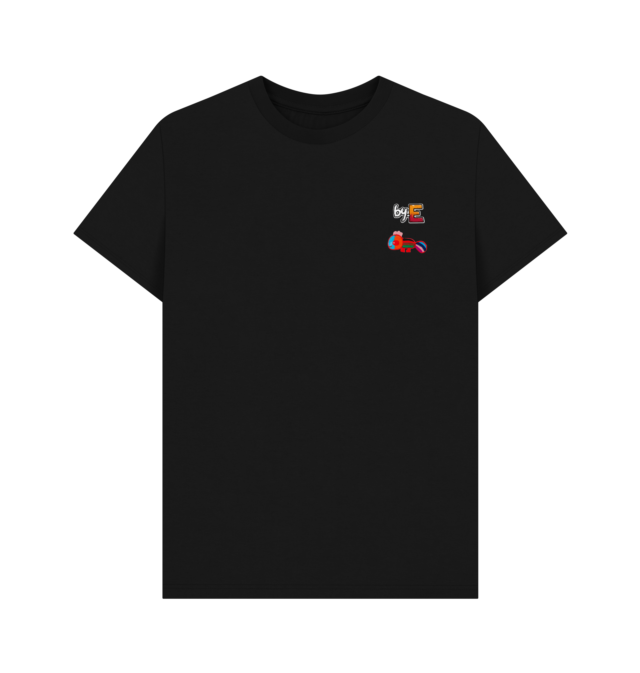 Black Printed T-shirt Front