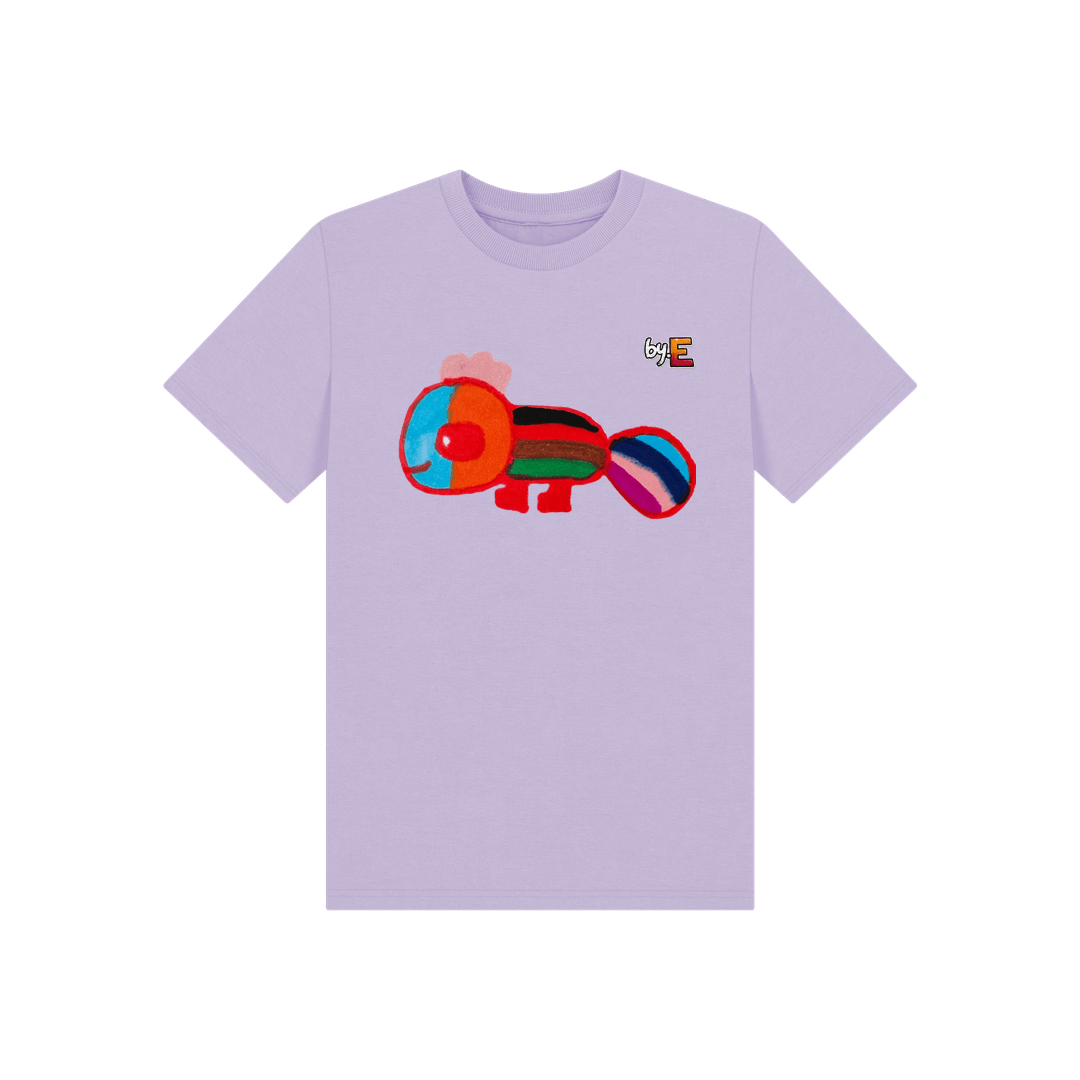 Soft Lilac Printed Kids T-Shirt Front