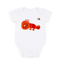 White Printed baby grow Front