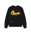Black Printed Sweater Front
